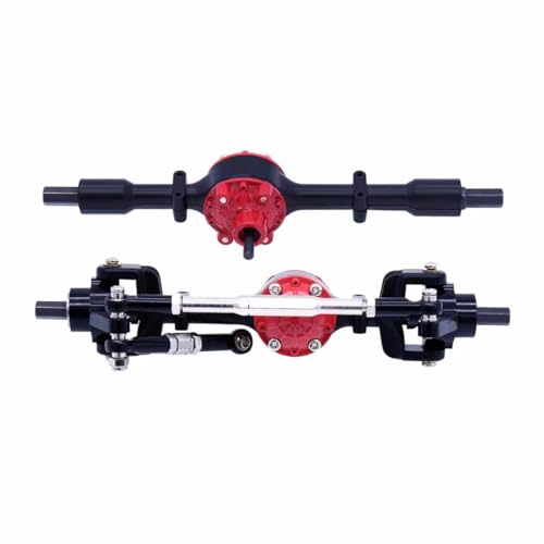 Kompatibel Mit WPL C14 C24 C34 C44 B14 B24 1/16 RC Auto-Upgrades Teile Zubehör Metall Vorder- Und Hinterachse Set Vorder Hinterachse RC(Black,A) von JVRWSC