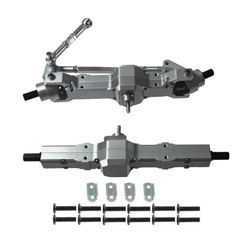 Kompatibel Mit WPL C14 C24 Für Feiyu Für JJRC 1/16 Fernbedienungsauto Metall Vorder- Und Hinterachse Upgrade Modifikation Teile Brücke Insgesamt Vorder Hinterachse RC(Gray) von JVRWSC