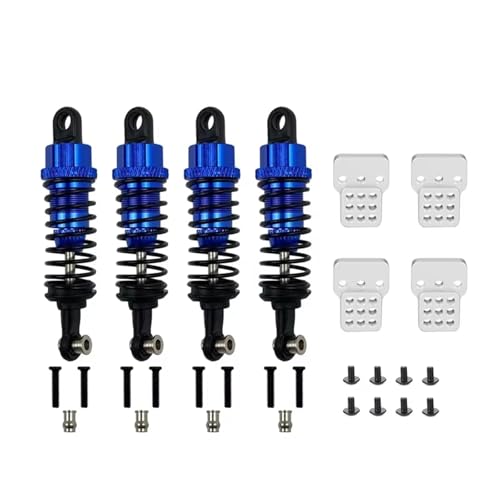 Kompatibel Mit WPL C14 C24 Für MN D90 D91 Für MN99 99s RC-Autoteile, Verstellbarer Ölgefüllter Metall-Stoßdämpfer Mit Stoßdämpferturm Ferngesteuerte Autoteile(Dark Blue) von JVRWSC