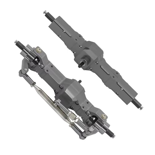 Kompatibel Mit WPL C74 C14 C24 C34 C54 B14 B24 Für Feiyu 1/10 1/16 RC Auto Ersatzteile Metall Upgrade Vordere Hinterachse Montage Vorder Hinterachse RC(Gray) von JVRWSC