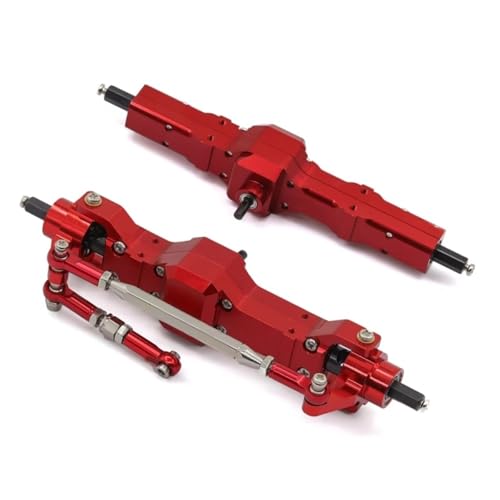 Kompatibel Mit WPL C74 C14 C24 C34 C54 B14 B24 Für Feiyu 1/10 1/16 RC Auto Ersatzteile Metall Upgrade Vordere Hinterachse Montage Vorder Hinterachse RC(Red) von JVRWSC