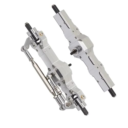 Kompatibel Mit WPL C74 C14 C24 C34 C54 B14 B24 Für Feiyu 1/10 1/16 RC Auto Ersatzteile Metall Upgrade Vordere Hinterachse Montage Vorder Hinterachse RC(Silver) von JVRWSC