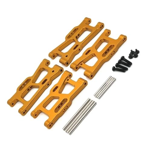Kompatibel Mit Wltoys 124016 124018 1/14 1/12 RC-Auto-Upgrade-Teile Zubehör Metall-Vorder- Und Hinterradaufhängungsarm C8803 RC-Zubehör(Yellow) von JVRWSC