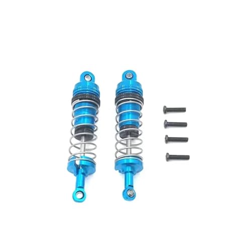 Kompatibel Mit Wltoys 144001 124019 124018 RC-Auto-Upgrade-Teile Zubehör Einstellbarer Stoßdämpfer Aus Metall RC-Zubehör(Blue,2pcs) von JVRWSC
