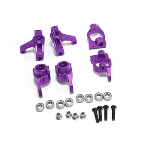Kompatibel Mit Wltoys 144001 144002 144010 124007 124008 124016 124017 124019 RC Car Upgrades Teile Metall Lenkblöcke C-Hub-Träger Ferngesteuerte Autoteile(Purple) von JVRWSC