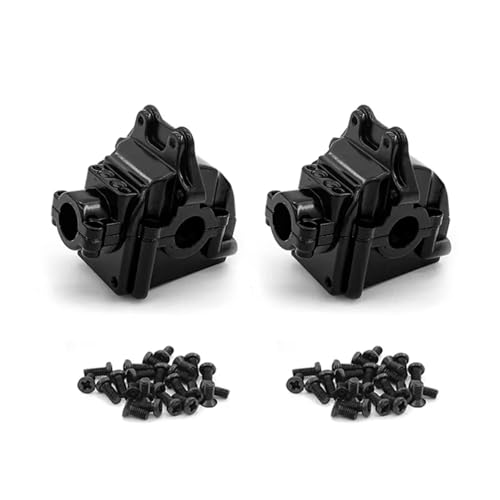 Kompatibel Mit Wltoys 144001 144002 144010 124016 124019 RC-Autos, Upgrade-Teile, Metallgetriebegehäuse, Differentialgehäuse, Getriebe RC-Zubehör(Black,2pcs) von JVRWSC