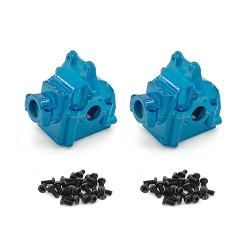 Kompatibel Mit Wltoys 144001 144002 144010 124016 124019 RC-Autos, Upgrade-Teile, Metallgetriebegehäuse, Differentialgehäuse, Getriebe RC-Zubehör(Blue,2pcs) von JVRWSC