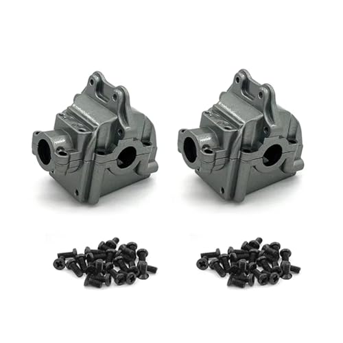 Kompatibel Mit Wltoys 144001 144002 144010 124016 124019 RC-Autos, Upgrade-Teile, Metallgetriebegehäuse, Differentialgehäuse, Getriebe RC-Zubehör(Gray,2pcs) von JVRWSC
