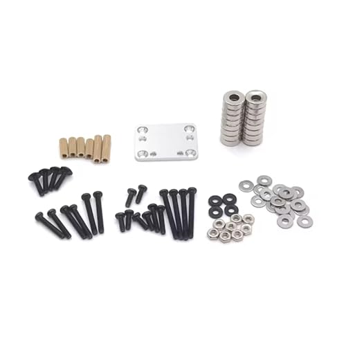 Kompatibel Mit Wltoys 284131 K969 K989 P929 Für Kyosho Für MINI-Q 1/28 RC Auto Upgrade Teile Body Post Magnet Unsichtbare Feste Halterung Ferngesteuerte Autoteile(Silver) von JVRWSC