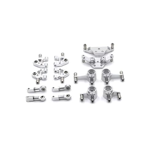Kompatibel Mit Wltoys 284161 284010 284131 K989 K979 K969 P929 P939 1/28 RC Auto Upgrade Zubehör Set Metall Teile Kit Ferngesteuerte Autoteile(Silver) von JVRWSC