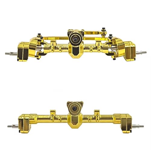 Kompatibel mit Axial Scx24 Upgrade-Teile Portalachsen-Set Kit Vorne und Hinten Metall 1/10 Fernbedienung Crawler Autozubehör Vorder Hinterachse RC(Rear Front Axle) von JVRWSC