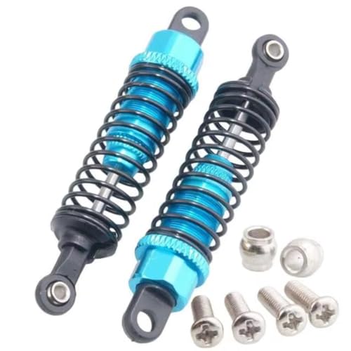 RC-Auto Stoßdämpfer Kompatibel Mit Himoto M602 E18XBL 1/18 Rc Auto Upgrade Modifikation Zubehör Teile Alaun Stoßdämpfer 60mm(Blue) von JVRWSC