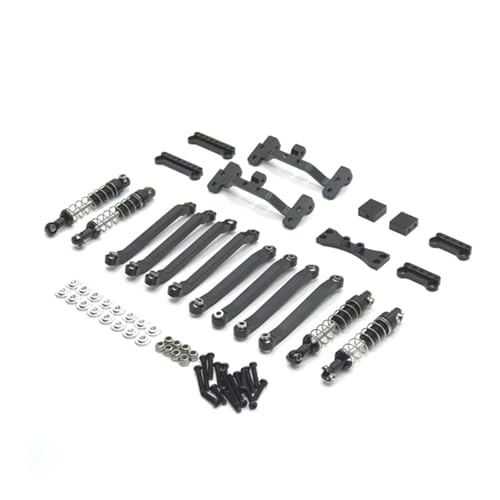 RC-Auto Stoßdämpfer Kompatibel Mit MN D90 D91 MN96 MN90 Für MN99S 1/12 RC Auto Upgrade Teile Metall Zugstange Link Spurstange Stoßdämpfer Zubehör von JVRWSC