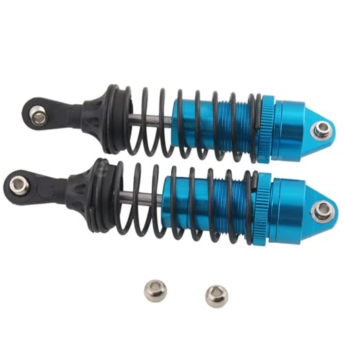 RC-Auto Stoßdämpfer Kompatibel Mit Traxxas Für Slash 1/10 RC-Autozubehörteile, 2 Stück Stoßdämpfer Vorne Aus Aluminiumlegierung, 100 Mm(Blue) von JVRWSC