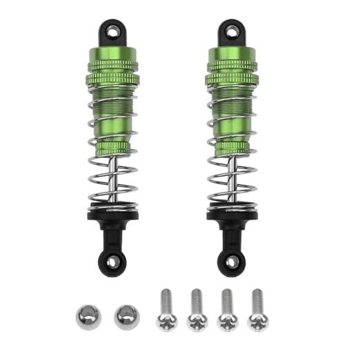 RC-Auto Stoßdämpfer Kompatibel Mit WLtoys 144001 1/14 RC-Auto Für Buggy-Teilezubehör, 2-teiliger Stoßdämpfer Aus Aluminiumlegierung(Green) von JVRWSC