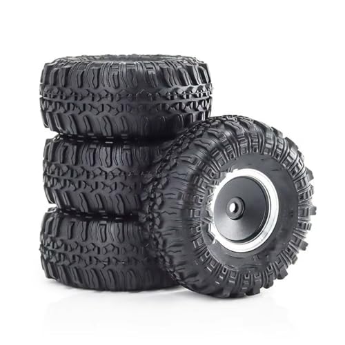 RC Autoreifen Felge Kompatibel Mit TRX4M Für SCX24 AX24 Für FCX24 1/18 1/24 RC Crawler Car Upgrade-Teile, 4 Stück 55 Mm 1,0 Zoll Metall-Beadlock-Radreifensatz von JVRWSC