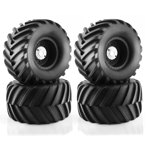 RC Autoreifen Felge Kompatibel Mit Traxxas Für HIMOTO Für HSP Für HPI Für Tamiya Für Kyosho 1/10 RC Monster Truck-Teilen, 4 Stück, 133 Mm Reifen, Großes Rad, 12 Mm Sechskant(B2) von JVRWSC