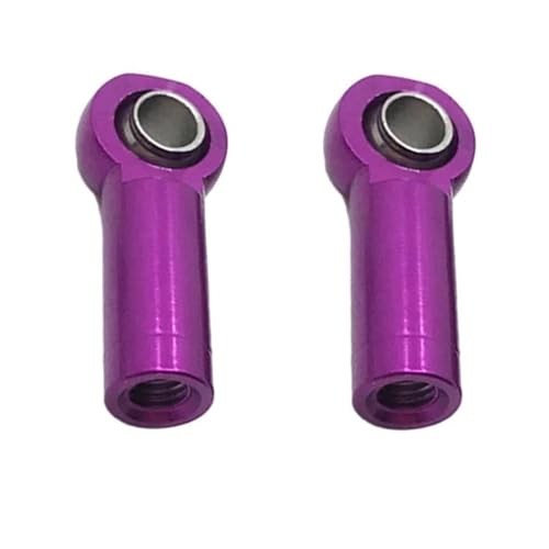 RC Car Spurstange 2X Metall M3 Link Rod End Joint 3MM Ball Kopf Loch L 4 5MM Für RC Auto LKW Upgrade Teil Ersatzteil(Purple) von JVRWSC