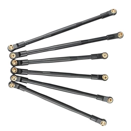 RC Car Spurstange Kompatibel Mit AXIAL Für RBX10 Für Ryft 1/10 RC Crawler Upgrade Teile Zubehör 6 Stück Metall Link Rod Linkage Zugstangen-Set(Black) von JVRWSC