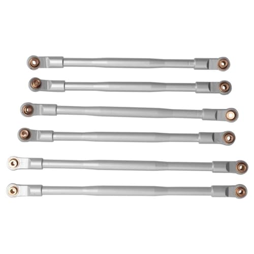 RC Car Spurstange Kompatibel Mit AXIAL Für RBX10 Für Ryft 1/10 RC Crawler Upgrade Teile Zubehör 6 Stück Metall Link Rod Linkage Zugstangen-Set(White) von JVRWSC