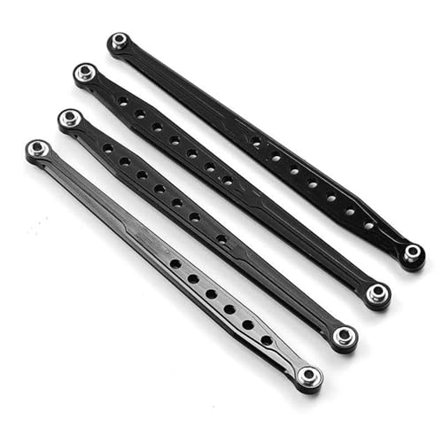 RC Car Spurstange Kompatibel Mit AXIAL SCX10 AX80043 AX80054 1/10 Crawler RC Auto-Tuning-Teile, 4-teiliger Lenkstangensatz Aus Aluminiumlegierung Vorn Und Hinten(Black) von JVRWSC