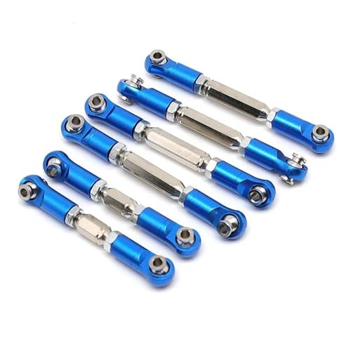 RC Car Spurstange Kompatibel Mit Arrma Für Granite Für SENTON Für VORTEKS Für Typhon Für Big 1/10 RC Car Upgrade-Teile Metall Spurstangen Linkage Links Set(Blue) von JVRWSC