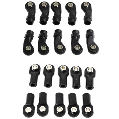 RC Car Spurstange Kompatibel Mit Axial Für Scx10 II 90046 Für Traxxas Trx4 1/10 RC Autozubehör 20 Stück Kunststoff M4 Stangenende Verbindungsgestänge Kugeln Gelenkkopf RC Car Spurstange Kompatibel Mit Axial Für Scx10 II 90046 Für Traxxas Trx4 1/10 RC Autozubehör 20 Stück Kunststoff M4 Stangenende Verbindungsgestänge Kugeln Gelenkkopf von JVRWSC