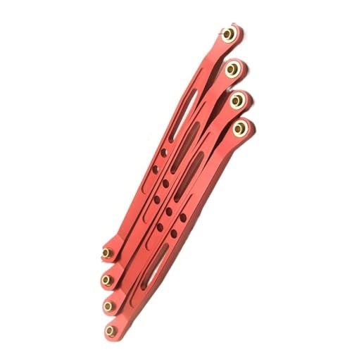 RC Car Spurstange Kompatibel Mit Axial Für Wraith 90018 1/10 RC Crawler Auto Aluminium Legierung Link Stange Oberen Unteren Arm Chassis Suspension Verknüpfung(Red,Lower Links) von JVRWSC