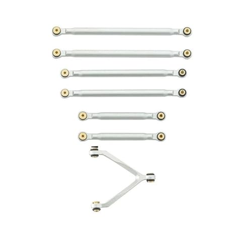RC Car Spurstange Kompatibel Mit Axial SCX24 90081 1/24 RC Crawler Car Upgrade Teile Zubehör Metall Zugstange Verbindungsgestänge Spurstangensatz Verbindungsstange(White) von JVRWSC