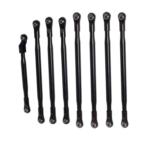 RC Car Spurstange Kompatibel Mit Axial SCX6 Für JLU Für Wrangler 1/6 RC Crawler Auto-Upgrades Zubehör 8-teiliges Verbindungsstückset Aus Aluminiumlegierung(Black) von JVRWSC