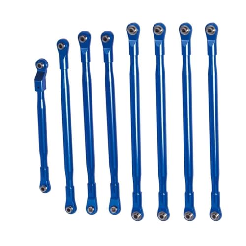 RC Car Spurstange Kompatibel Mit Axial SCX6 Für JLU Für Wrangler 1/6 RC Crawler Auto-Upgrades Zubehör 8-teiliges Verbindungsstückset Aus Aluminiumlegierung(Blue) von JVRWSC