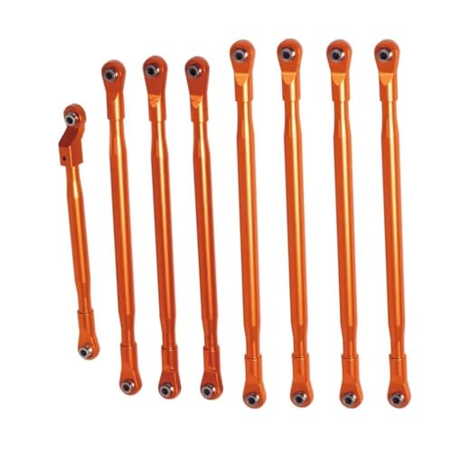 RC Car Spurstange Kompatibel Mit Axial SCX6 Für JLU Für Wrangler 1/6 RC Crawler Auto-Upgrades Zubehör 8-teiliges Verbindungsstückset Aus Aluminiumlegierung(Orange) von JVRWSC