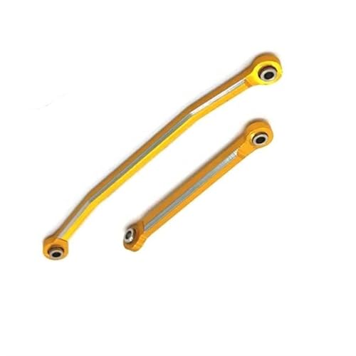 RC Car Spurstange Kompatibel Mit FMS FCX24 1/24 RC Crawler Auto Upgrades Teile Zubehör Metall Lenkstangen Lenkgestänge Spurstangen(Yellow) von JVRWSC