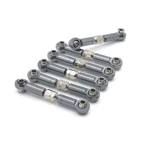 RC Car Spurstange Kompatibel Mit HS 18301 18302 18311 18312 18321 18322 1/18 RC-Auto-Upgrade-Teile, Einstellbare Gestänge, Zugstange, RC-Auto-Verbindungsstange(Gray) von JVRWSC