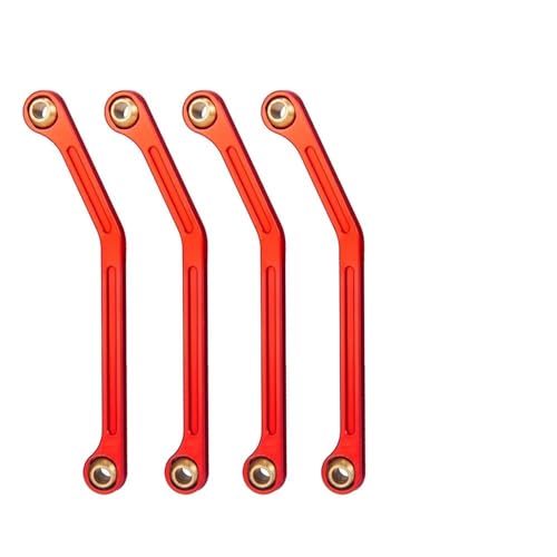 RC Car Spurstange Kompatibel Mit Kyosho Für MINI-Z 4X4 Für Jimny 32523 1/18 RC Crawler Truck Auto-Tuning-Teile, 4-teiliges Metall-Lenkgestänge(Red) von JVRWSC