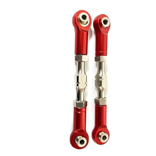 RC Car Spurstange Kompatibel Mit LOSI Für Baja Für Rey 4WD 1/10 RC-Autoteil, 2 Stück, Stärkere Lenkstange Aus Aluminiumlegierung, Lenkgestänge, Spurstange(Red) von JVRWSC