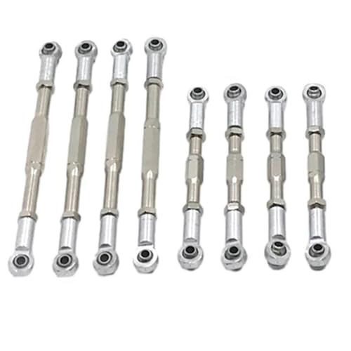 RC Car Spurstange Kompatibel Mit MN D90 1/12 RC Autoteil 8 Stück Stärkere Lenkverbindungsstange Aus Aluminiumlegierung Lenkgestänge Spurstange(White) von JVRWSC
