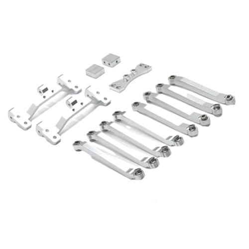 RC Car Spurstange Kompatibel Mit MN D90 1/12 RC Crawler Auto Upgrades Teile Zubehör 10 Stück Metall Chassis Verbindungsstange Zugstangenhalter(White) von JVRWSC