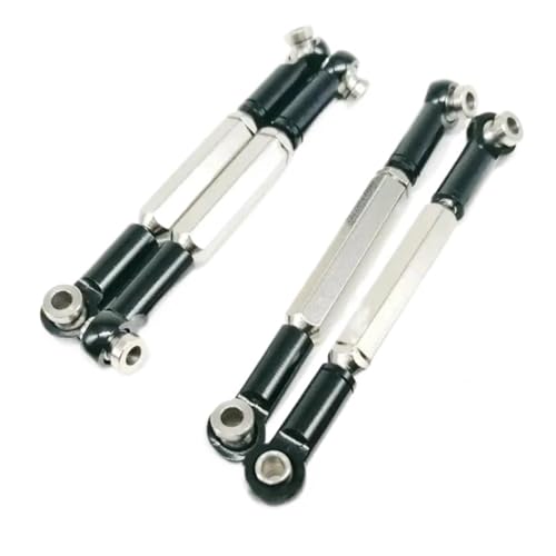 RC Car Spurstange Kompatibel Mit MN D90 Für MN-99 Für MN-91 FJ-45 1/12 RC-Autoteil, Lenkstangensatz Aus Aluminiumlegierung, RC-Lenkstangensatz(Black) von JVRWSC