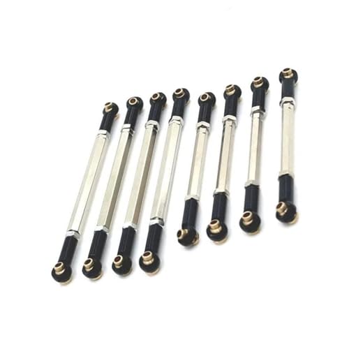 RC Car Spurstange Kompatibel Mit MN128 MN86 MN86S MN86K MN86KS Für MN G500 1/12 RC Auto Upgrade-Teile Zubehör 8-teiliges Metall-Verbindungsstangen-Zugstangen-Verbindungsset(Black) von JVRWSC