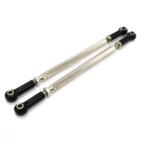 RC Car Spurstange Kompatibel Mit RGT 86100 86100JC FTX5579 1/10 RC-Autoteil RC-Autozubehör Aluminiumlegierung Radstand Lenkstangensatz(Black) von JVRWSC