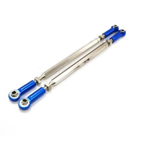 RC Car Spurstange Kompatibel Mit RGT 86100 86100JC FTX5579 1/10 RC-Autoteil RC-Autozubehör Aluminiumlegierung Radstand Lenkstangensatz(Blue) von JVRWSC