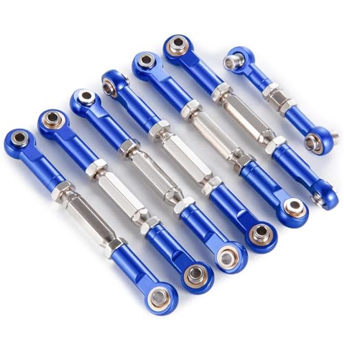 RC Car Spurstange Kompatibel Mit Slash Für Stampede Für Hoss 2wd 1/10 RC Crawler Teile Metall Spannschlösser Sturzgestänge Lenkverbindung Stangenenden Einstellbar von JVRWSC