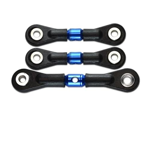 RC Car Spurstange Kompatibel Mit Tamiya TT-02 TT-02T 1/10 RC-Auto-Tuning-Teile-Zubehör 3-teilige Lenkstange Servostange RC-Auto-Verbindungsstange(Blue) von JVRWSC