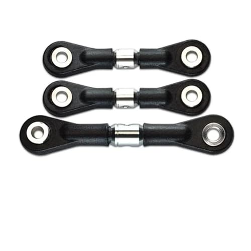 RC Car Spurstange Kompatibel Mit Tamiya TT-02 TT-02T 1/10 RC-Auto-Tuning-Teile-Zubehör 3-teilige Lenkstange Servostange RC-Auto-Verbindungsstange(Silver) von JVRWSC