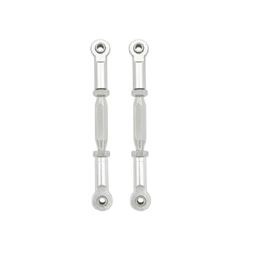 RC Car Spurstange Kompatibel Mit Traxxas Für Slash 4X4 Für VXL 2WD Für Hoss 1/10 RC Auto Upgrade-Teile 2 Stück Metall Spannschlösser Camber Link Rod Linkage Set(Red) von JVRWSC