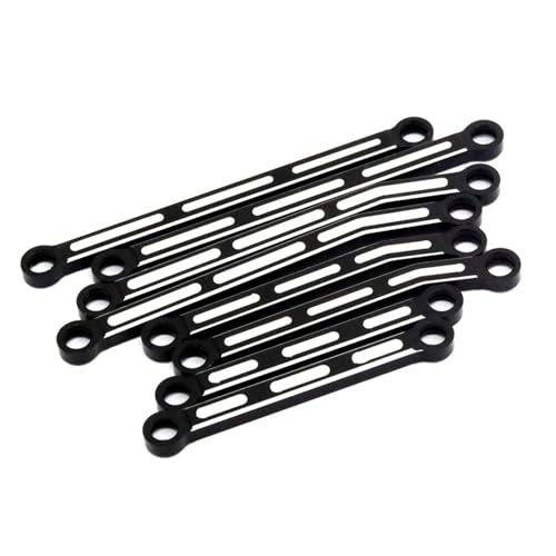 RC Car Spurstange Kompatibel Mit Traxxas Für TRX4M Für Bronco Für Defender 1/18 RC Crawler Autoteile Aluminiumlegierung Linkage Tie Link Rod Kit(Black) von JVRWSC