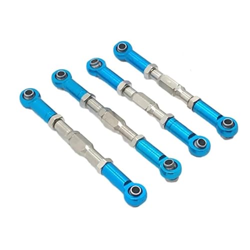 RC Car Spurstange Kompatibel Mit WPL C14 1/16 RC-Autoteil, RC-Autozubehör, Ersatzteile, RC-Upgrade-Teil, 4X Lenkstangensatz Aus Aluminiumlegierung(Blue) von JVRWSC