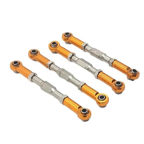 RC Car Spurstange Kompatibel Mit WPL C14 1/16 RC-Autoteil, RC-Autozubehör, Ersatzteile, RC-Upgrade-Teil, 4X Lenkstangensatz Aus Aluminiumlegierung(Yellow) von JVRWSC