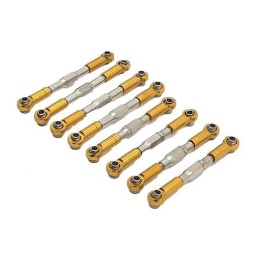 RC Car Spurstange Kompatibel Mit WPL C14 1/16 RC-Autoteil RC-Autozubehör Ersatzteile 8-teiliger Lenkstangensatz Aus Aluminiumlegierung(Yellow) von JVRWSC